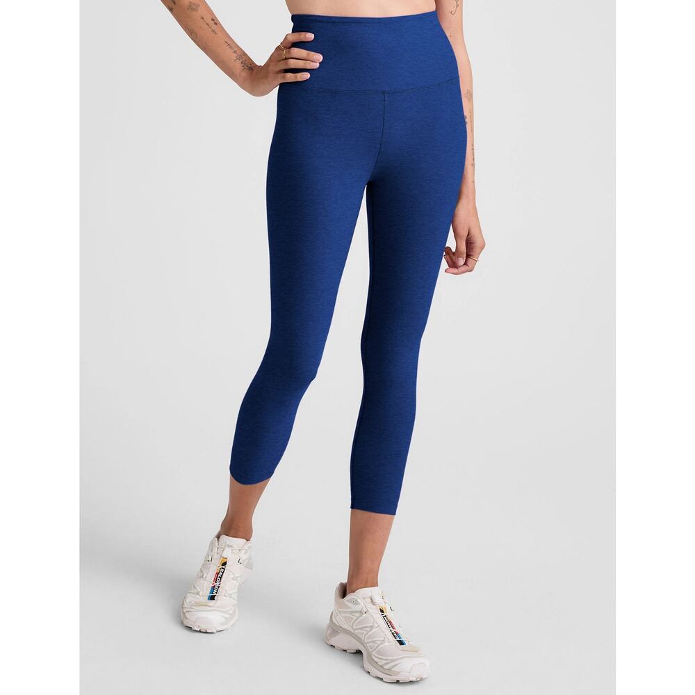 Beyond Yoga Blue Heathered Capri Leggings Size XS